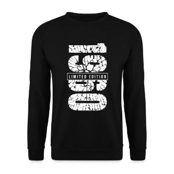1960 Édition Limitée Année de naissance 1960 Décoration Grunge - Sweat-shirt Unisexe - noir - Devant - Alina (178cm) & Michal (187cm)