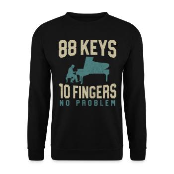 Piano Teacher Pianist Vintage - Unisex Sweatshirt - black - Front - Alina (178cm) & Michal (187cm)