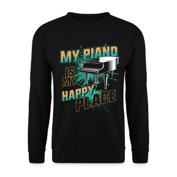 Piano Teacher Pianist My Piano Is - Unisex Sweatshirt - black - Front - Alina (178cm) & Michal (187cm)