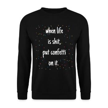 Costume de remplacement de carnaval Tenue de carnaval - Sweat-shirt Unisexe - noir - Devant - Alina (178cm) & Michal (187cm)