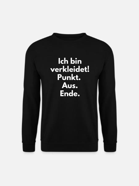 Karneval Ersatz Kostüm Fasching Outfit - Unisex Pullover - Schwarz