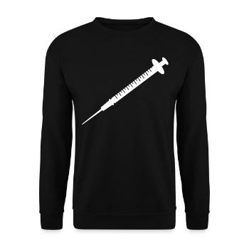 Spritze - Unisex Pullover - Schwarz - Vorne - Alina (178cm) & Michal (187cm)