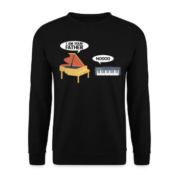 Piano Teacher Pianist Keyboard - Unisex Sweatshirt - black - Front - Alina (178cm) & Michal (187cm)