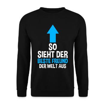 Bester Freund - Unisex Pullover - Schwarz - Vorne - Alina (178cm) & Michal (187cm)