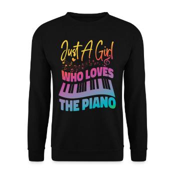 Piano Teacher Pianist Girl - Unisex Sweatshirt - black - Front - Alina (178cm) & Michal (187cm)