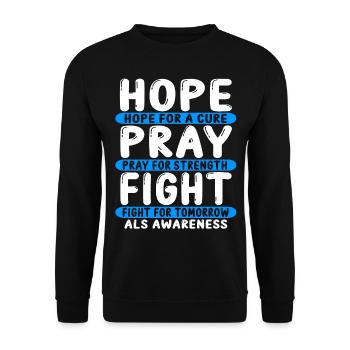 AS Ribbon AS Medicine AS Treatment Survivor - Unisex Sweatshirt - black - Front - Alina (178cm) & Michal (187cm)