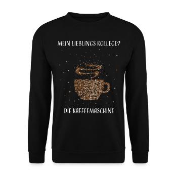 Coffee cup Coffee maker Office Coffee - Unisex Sweatshirt - black - Front - Alina (178cm) & Michal (187cm)