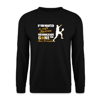 Padel Paddle Tennis Sport Glace Je Cadeau - Sweat-shirt Unisexe - noir - Devant - Alina (178cm) & Michal (187cm)