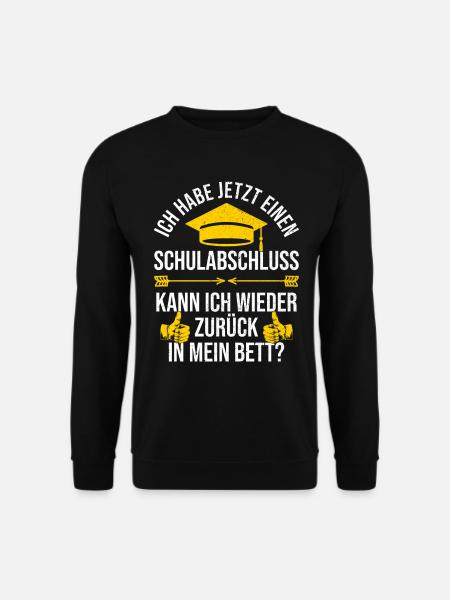 Abschluss Schulabschluss Abi Realschule Abitur - Unisex Pullover - Schwarz