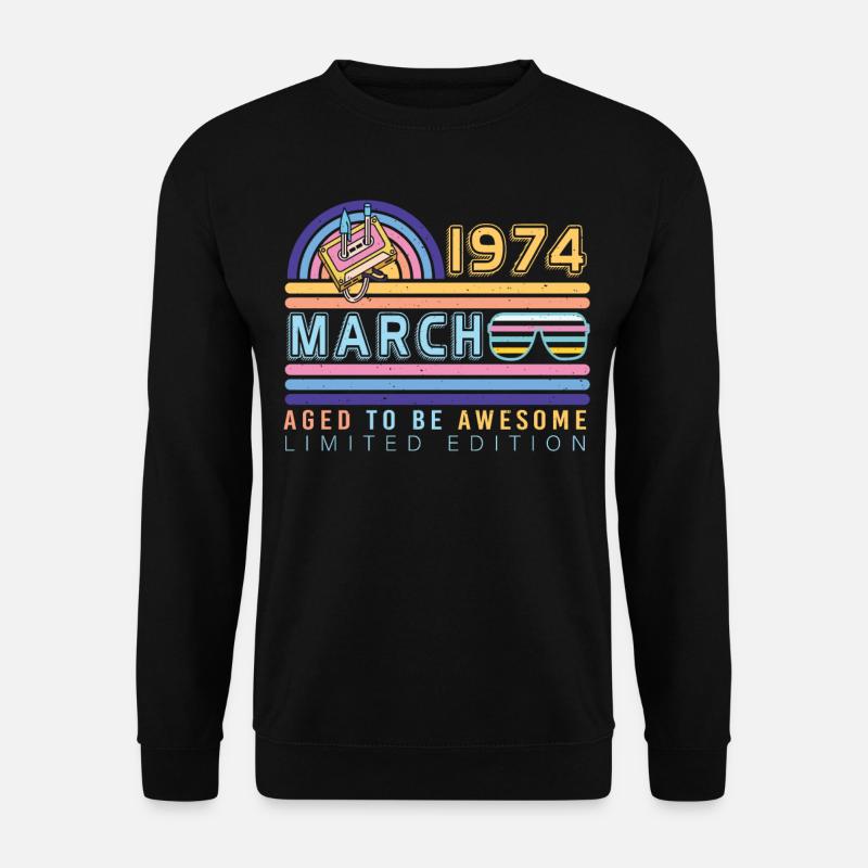 Mars 1974 Retro Limited - Sweat-shirt Unisexe - noir