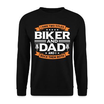 Motorrad Spruch Biker Motorrad Geschenk - Unisex Pullover - Schwarz - Vorne - Alina (178cm) & Michal (187cm)