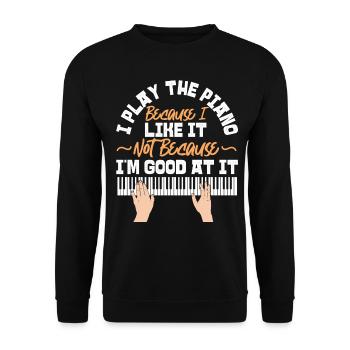 Professeur de piano Pianiste Clavier I - Sweat-shirt Unisexe - noir - Devant - Alina (178cm) & Michal (187cm)