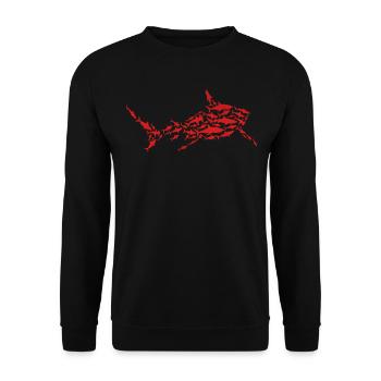 Shark Fish Sharkfish Hammerhead Shark Shark - Unisex Sweatshirt - black - Front - Alina (178cm) & Michal (187cm)