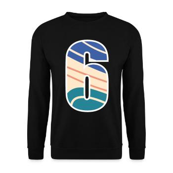 6 Number , Number - Unisex Sweatshirt - black - Front - Alina (178cm) & Michal (187cm)