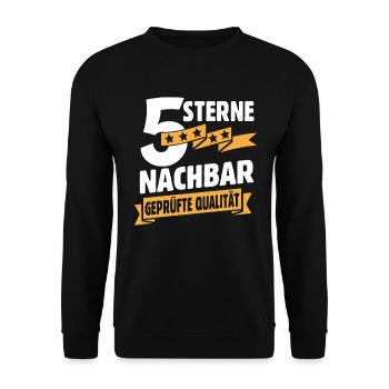 Nachbar - Unisex Pullover - Schwarz - Vorne - Alina (178cm) & Michal (187cm)