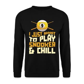 Billard Pool Billard Billardkugel Billardkö 8Ball - Unisex Pullover - Schwarz - Vorne - Alina (178cm) & Michal (187cm)