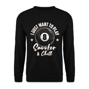 Billard Pool Billard Billardkugel Billardkö 8Ball - Unisex Pullover - Schwarz - Vorne - Alina (178cm) & Michal (187cm)
