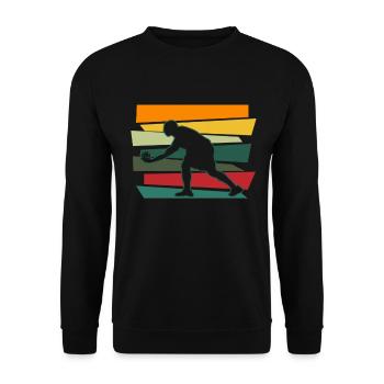 Boccia Boule Petanque Boule Player Gift - Unisex Sweatshirt - black - Front - Alina (178cm) & Michal (187cm)