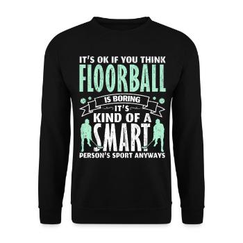 Drôle de dire floorball floorball - Sweat-shirt Unisexe - noir - Devant - Alina (178cm) & Michal (187cm)