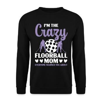 Floorball Mama Unihockey - Unisex Pullover - Schwarz - Vorne - Alina (178cm) & Michal (187cm)