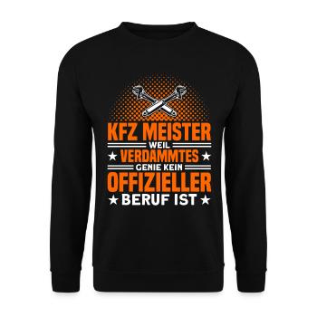 Mechaniker KFZ Mechantroniker KFZ Mechaniker - Unisex Pullover - Schwarz - Vorne - Alina (178cm) & Michal (187cm)