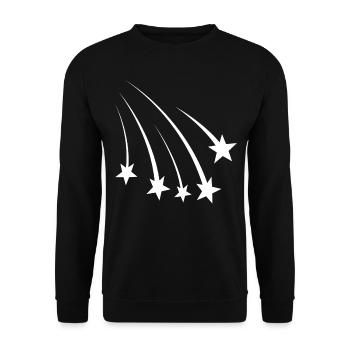 Shooting Star White - Unisex Sweatshirt - black - Front - Alina (178cm) & Michal (187cm)