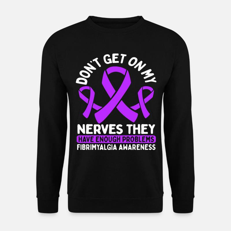 Fibromyalgia Awareness Warrior Survivor Fighter - Unisex Sweatshirt - black