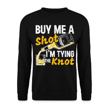 Achetez-moi une boisson je me marie bientôt mariage Tei - Sweat-shirt Unisexe - noir - Devant - Alina (178cm) & Michal (187cm)