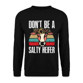 Kuh Kuhbauer Bauer Bäuerin Bauernhof Farm Geschenk - Unisex Pullover - Schwarz - Vorne - Alina (178cm) & Michal (187cm)