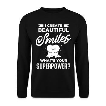 Zahnarzt - Unisex Pullover - Schwarz - Vorne - Alina (178cm) & Michal (187cm)