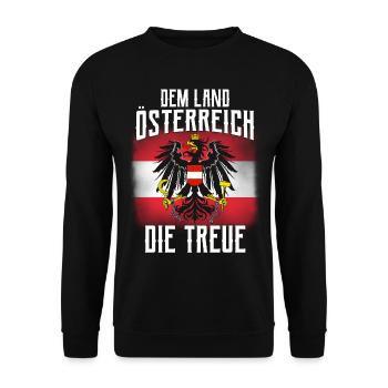 Österreich Flagge Wien Tirol Steiermark Austria - Unisex Pullover - Schwarz - Vorne - Alina (178cm) & Michal (187cm)