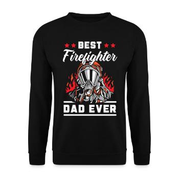 Bester Feuerwehrmann Papa Jeder Vatertag - Unisex Pullover - Schwarz - Vorne - Alina (178cm) & Michal (187cm)