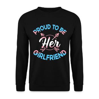 Stolz, ihre Freundin zu sein Lgbt Rights Lgbt Pride - Unisex Pullover - Schwarz - Vorne - Alina (178cm) & Michal (187cm)