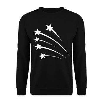 Stars White - Unisex Sweatshirt - black - Front - Alina (178cm) & Michal (187cm)