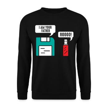Informatiker Nerd Geek - Unisex Pullover - Schwarz - Vorne - Alina (178cm) & Michal (187cm)