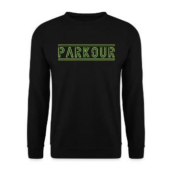 Parkour - Unisex Sweatshirt - black - Front - Alina (178cm) & Michal (187cm)
