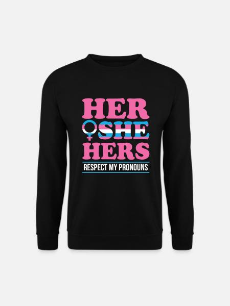 Sie Ihre Ihre Respektieren Sie meine Pronomen Lgbt Rechte Lgbt - Unisex Pullover - Schwarz