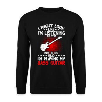 Musiker Musik Gitarrist Musik Bassist Bassist - Unisex Pullover - Schwarz - Vorne - Alina (178cm) & Michal (187cm)