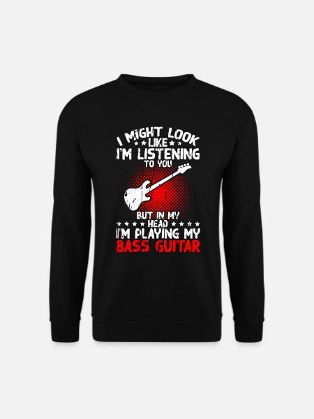 Musiker Musik Gitarrist Musik Bassist Bassist - Unisex Pullover - Schwarz