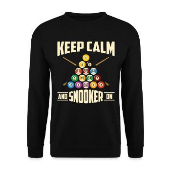 Billard Piscine Billard Billard Boule Billard Billard Cuisine 8Ball - Sweat-shirt Unisexe - noir - Devant - Alina (178cm) & Michal (187cm)