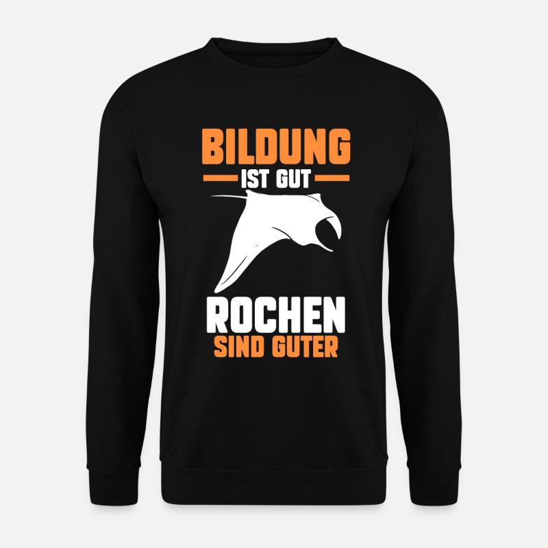 Rochen Mantarochen - Unisex Pullover - Schwarz