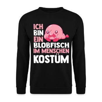 Blobfisch - Unisex Pullover - Schwarz - Vorne - Alina (178cm) & Michal (187cm)