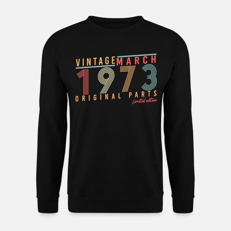 March 1973 Retro Limited Lustig - Unisex Sweatshirt - black