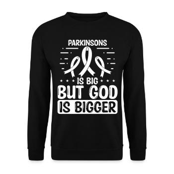 Parkinson's Awareness God Parkinson Ribbon - Unisex Sweatshirt - black - Front - Alina (178cm) & Michal (187cm)