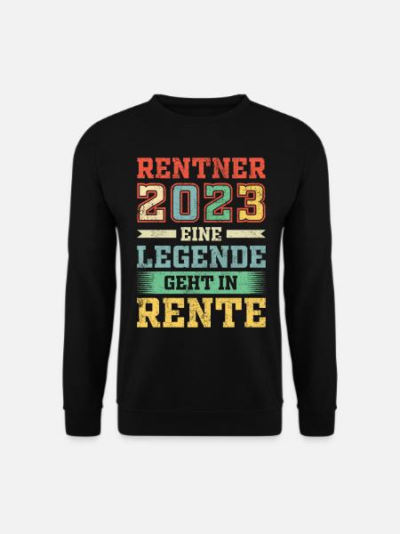Rentner 2023 | Eine Legende geht in Rente - Unisex Pullover - Schwarz