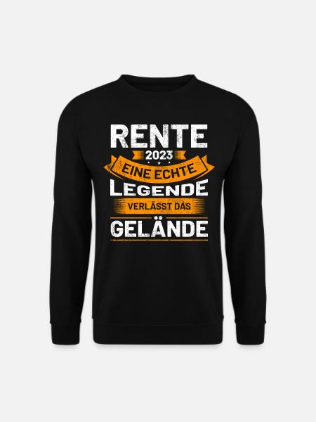 Rente 2023 | Rentnergeschenk - Unisex Pullover - Schwarz