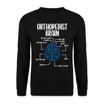 Orthopedist Brain Orthopedic Doctor Appreciation - Unisex Sweatshirt - black - Front - Alina (178cm) & Michal (187cm)