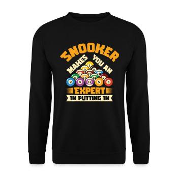 Billard Pool Billard Billardkugel Billardkö 8Ball - Unisex Pullover - Schwarz - Vorne - Alina (178cm) & Michal (187cm)