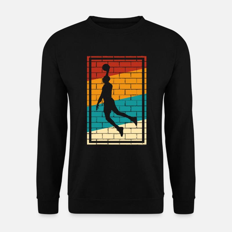 Basketball Logo Retro - Unisex Pullover - Schwarz