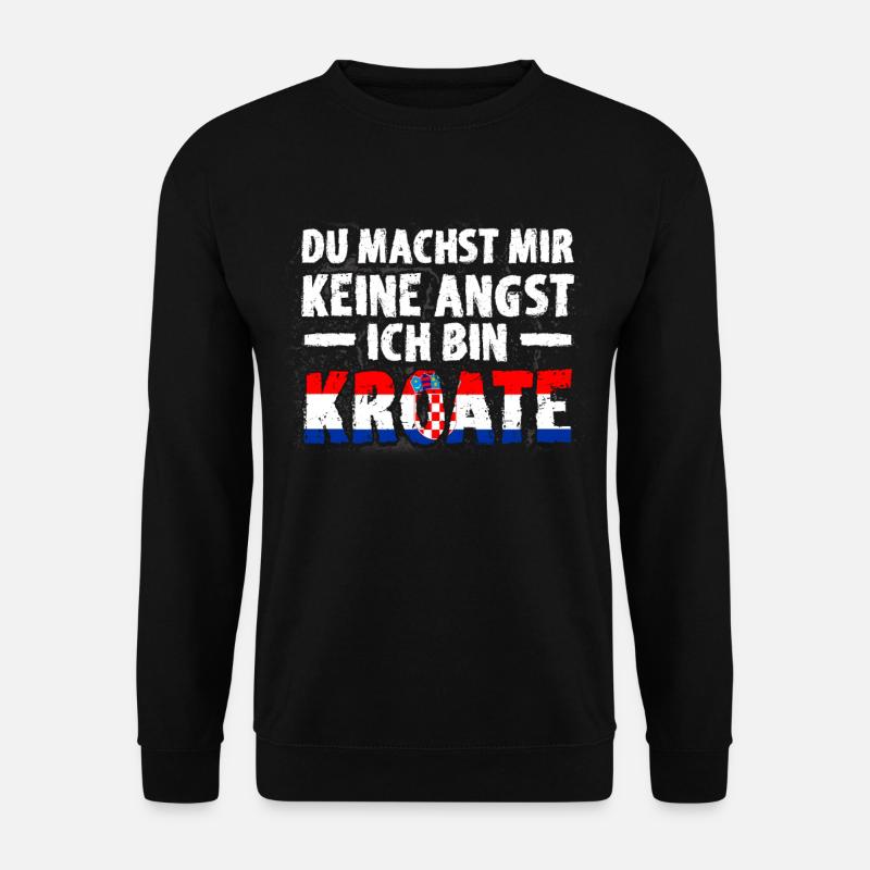Kroatien Flagge Kroate Kroatien Geschenk - Unisex Pullover - Schwarz